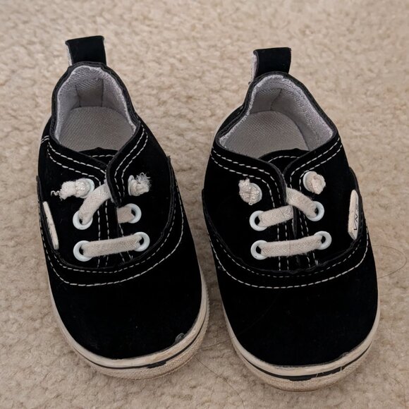 unisex Infant size 3 elastic slip on canvas sneaker shoes baby Vans - Picture 2 of 4